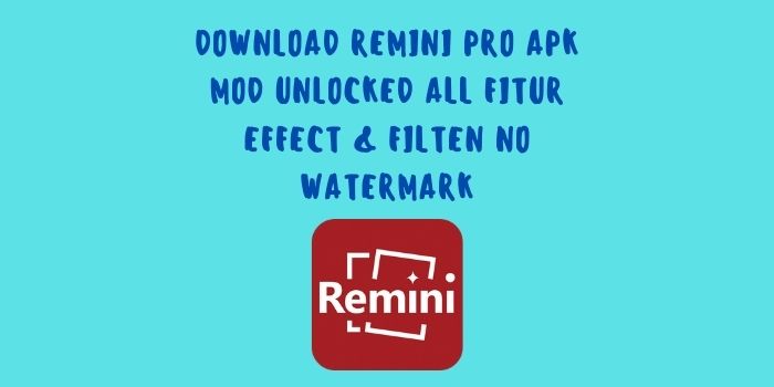 Download Remini Pro Apk MOD Unlocked All Fitur Effect & Filten No Watermark